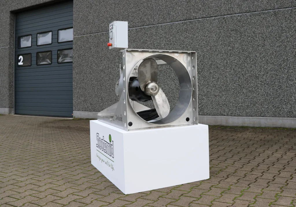 Slootsmid RVS dompelmixer voor mestmenging in mestkelders